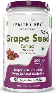 HealthyHey Nutrition Grape Seed Extract | Maximum Strength 90 Veggie Caps