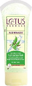 Lotus Herbals Neem and Clove Purifying Face Wash with Active Neem Slices-120g