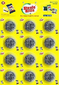 Stainless Steel Scrubber Steelo Brite (12pc)