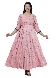 Cotton Rayon Gown For Womens And Girls