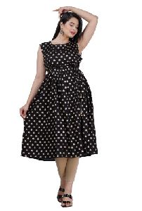 Printed Party Wear Rayon Kurtis, Neck Shape : Round Neck