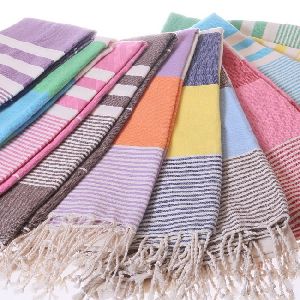 100% High Quality Cotton Hammam Fouta Turkish Towel With Fringes