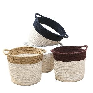 Decorative Cotton Woven Storage Basket