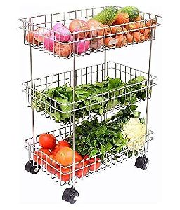 3 Layer Stainless Steel Trolley