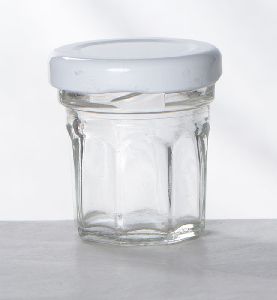 Hexagonal Glass Jar