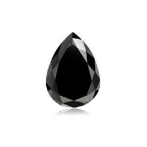 black moissanite pear shape