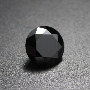 black moissanite round shape moissanite