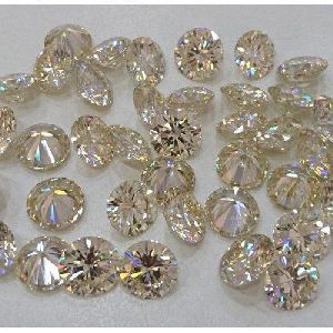 Off white Moissanite Diamond, 9.84 Carat,2.70+2.80 Mm,Excellent Cut