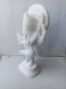 White Marble Fine Dancing Ganesh Ji Statue