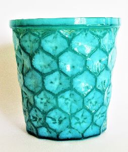 Green Glass Candle Votive