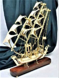 Polished Plain Brass Ship, Style : Vintage