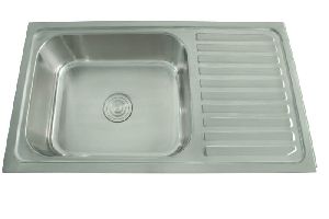 37x18 Inch Dura Single Bowl Kitchen Sink With Drain Board