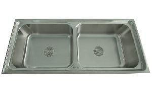 45x20 Inch Dura Double Bowl Kitchen Sink
