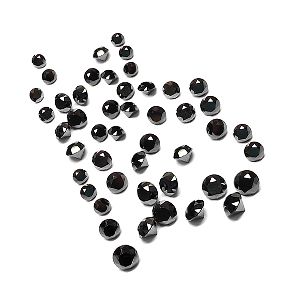 1 Ct Lot Calibrated Natural Round Black Diamond 1.30 MM To 1.60 MM