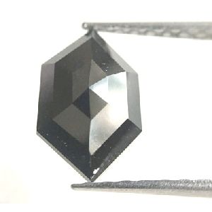 1 To 3 Carat Elongated Hexagon Diamond In Black Color
