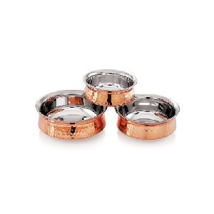 Copper Handi 3 Pcs Set