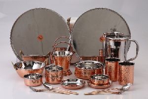 Copper Maharaja Bhojan Thali Set