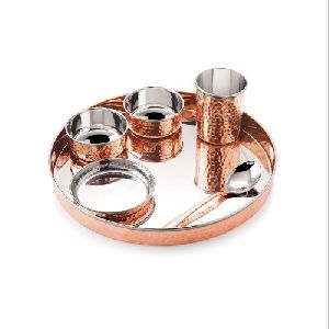 Pure Copper Thali Set