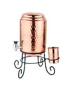 CK5071 MATKA COPPER WITH    GLASS &amp;amp; STAND  (3 PCS)