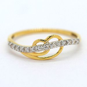 Diamond Ring 18K Hallmark Diamond Light Weight Ring For Women's