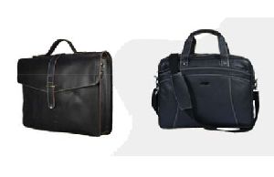Leather Dark Grey Portfolio Bags