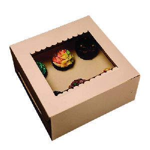 Virgin Brown Kraft Paper 6 Cavity Cupcake Box