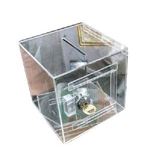 Acrylic Donation Box, Color : Transparent