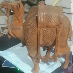 Wooden Camel Statue