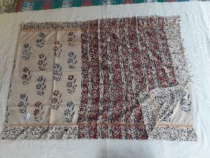 kalamkari habd printed chanderi silk saree