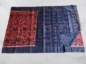 kalamkari chanderi silk screen printed saree