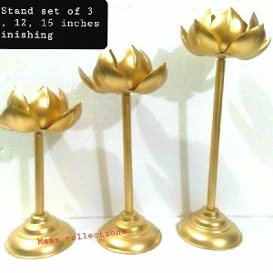 Iron Lotus Design Candle Stand