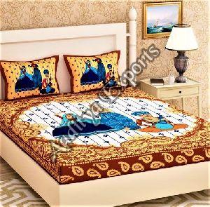 Jaipuri Figure Print Bed Sheets