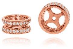 Gold Two Line Diamond Rondelle