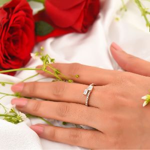 Rose Gold Baguette Diamond Ring