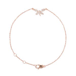 Rose Gold Butterfly Diamond Bracelet