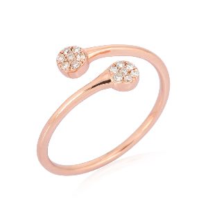 Rose Gold Gap Diamond Ring