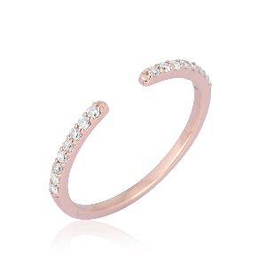 Rose Gold Open Band Diamond Ring
