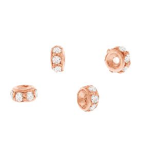 Rose Gold Single line small Rondelle