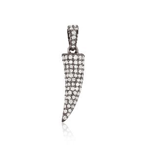 Sterling Silver Cone Diamond Pendant