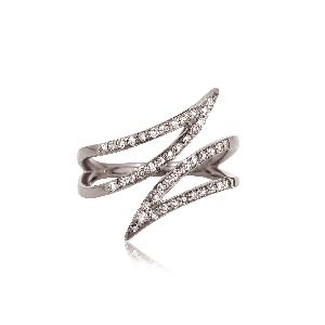 Sterling Silver Minimalistic Diamond Ring
