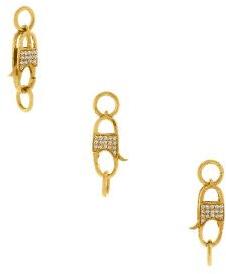 Yellow Gold Pave Diamond Spring Lock