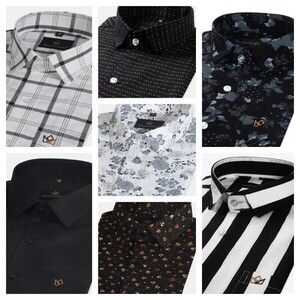 Men's Black Color Plain &amp;amp; Stylish Cotton Shirt Italiancrown