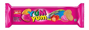 Strawberry Yum Yum Cream Biscuits