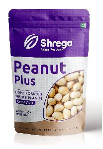 SHREGO Peanut Plus Light Roasted Whole Peanut Unsalted, Snacks and Namkeen (200g Vacuum Packed)