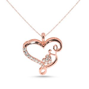 Certified  Diamond Gold Pendant for Ladies on this Valentines
