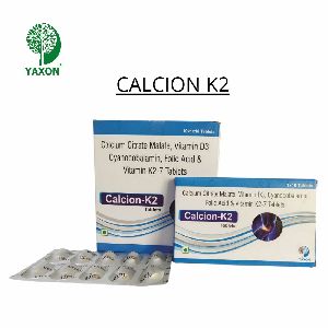 Calcium Citrate Malate, Vitamin D3, Cyanocobalamin, Folic Acid And Vitamin K2-7 Tablets