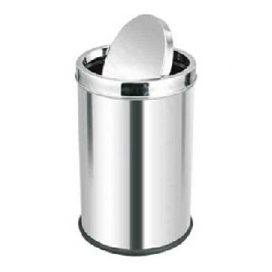 Stainless Steel Dustbin With Swing Lid