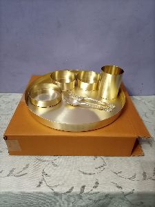 Brass dinner  thali set