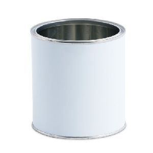 Round Aluminum 3L Tin Packaging Container, Color : White