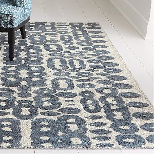 Hand Tufted Contemporary Blue 100% Rayon Carpet